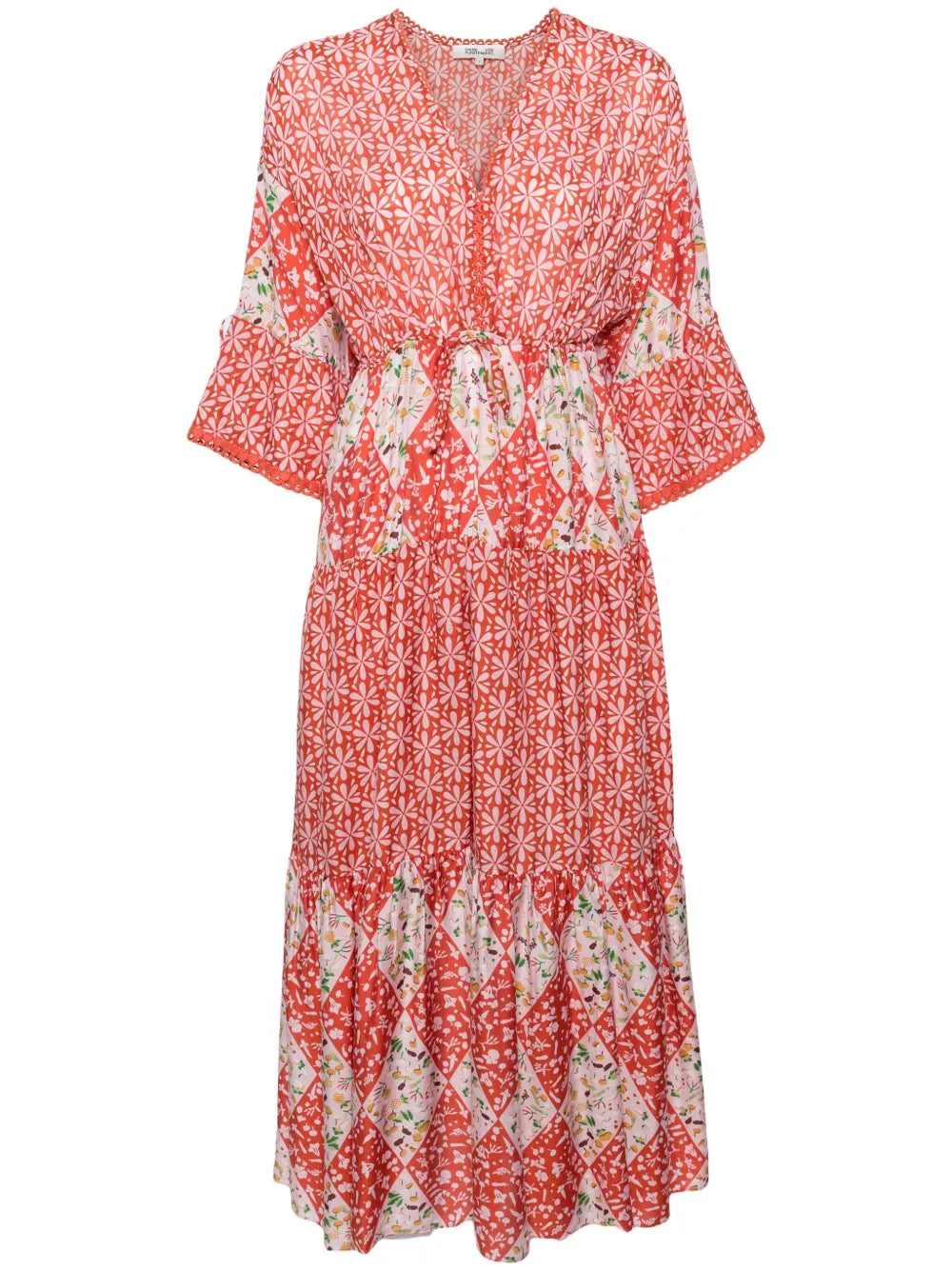 Dvf Diane Von Furstenberg Boris Floral Print Midi Dress