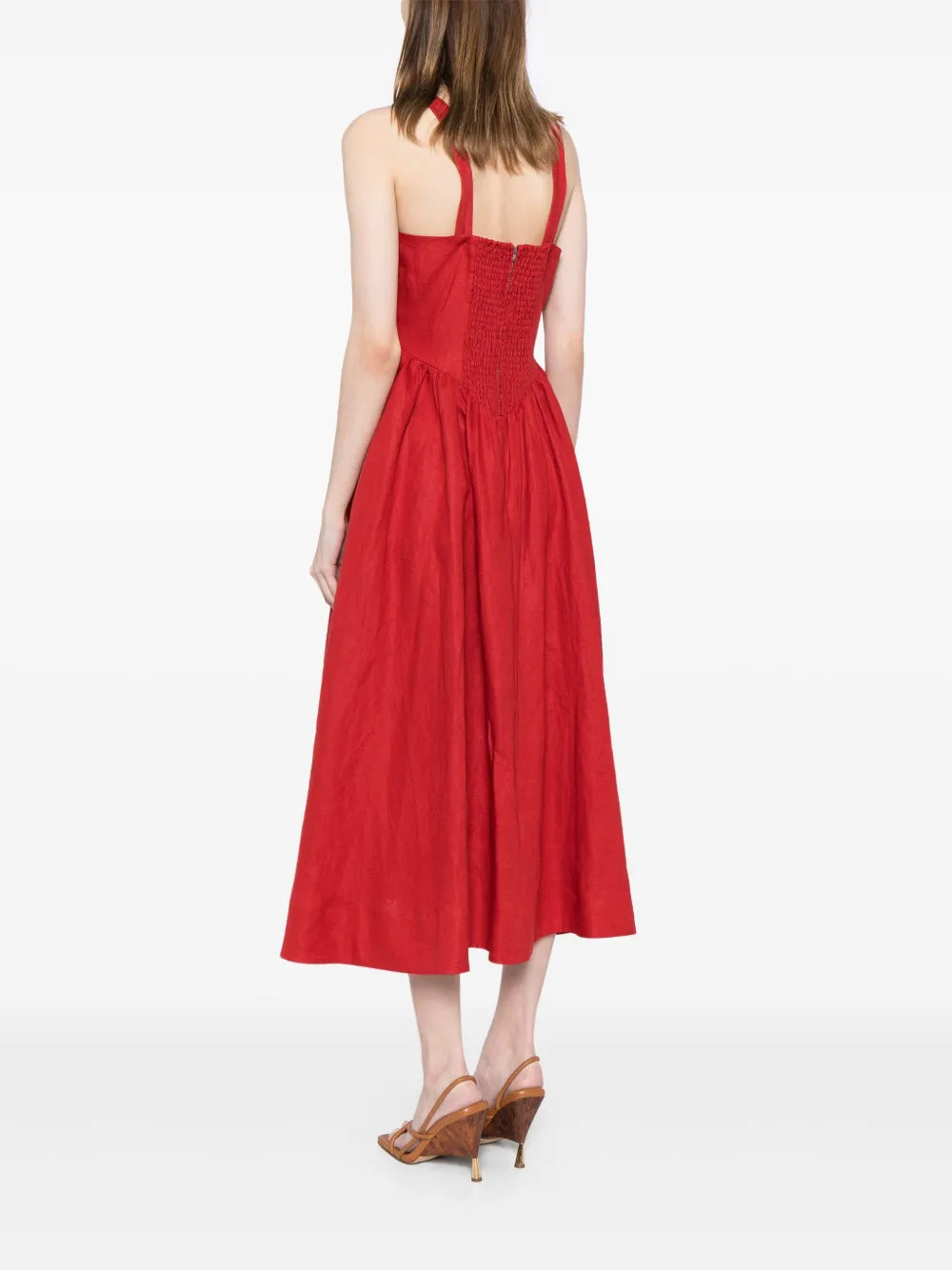 Reformation Balia Linen Midi Dress