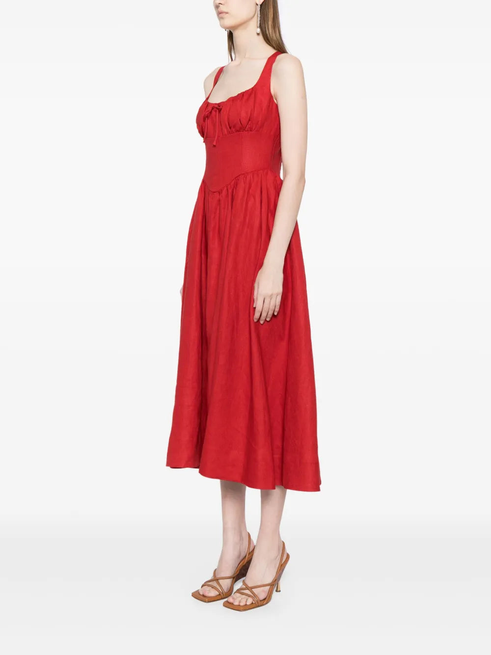 Reformation Balia Linen Midi Dress
