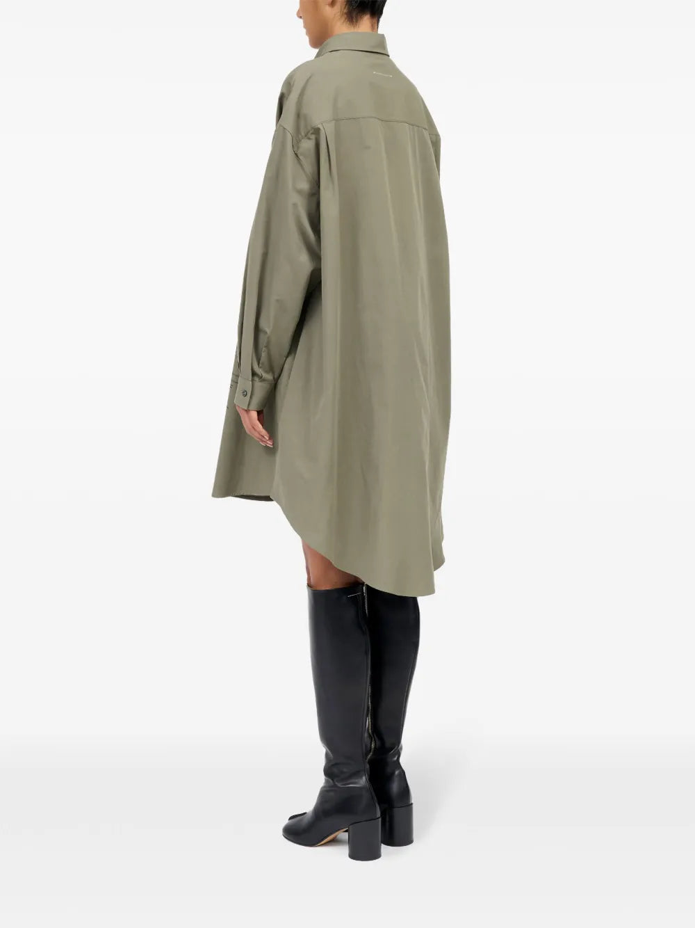 Mm6 Maison Margiela Cotton Poplin Shirt Dress