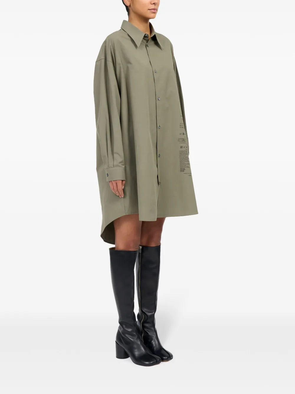 Mm6 Maison Margiela Cotton Poplin Shirt Dress