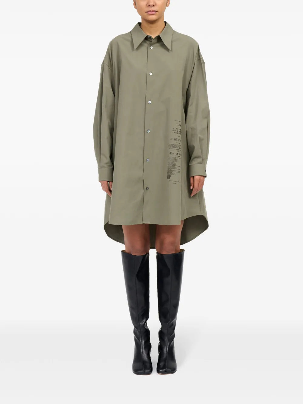 Mm6 Maison Margiela Cotton Poplin Shirt Dress