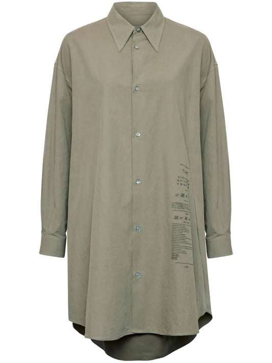 Mm6 Maison Margiela Cotton Poplin Shirt Dress