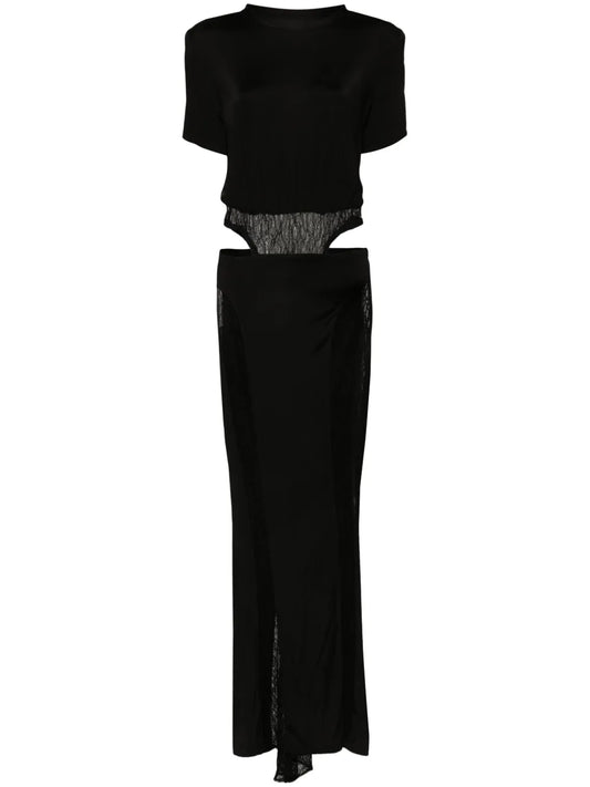 Almaz Coupe Lace Panelling Gown