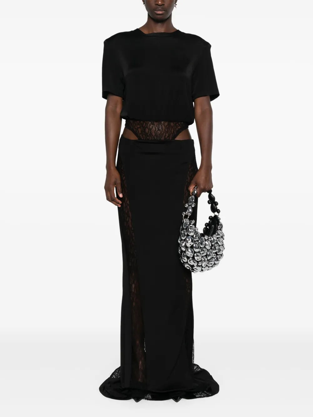 Almaz Coupe Lace Panelling Gown