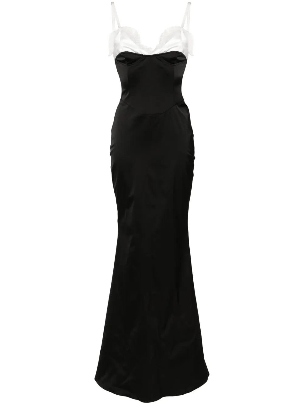 Almaz Exposed Corset Satin Gown