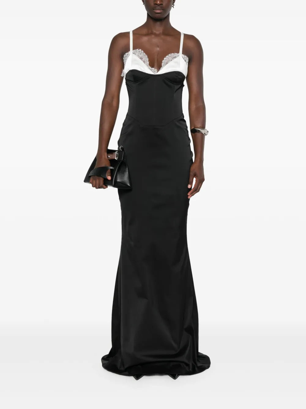 Almaz Exposed Corset Satin Gown