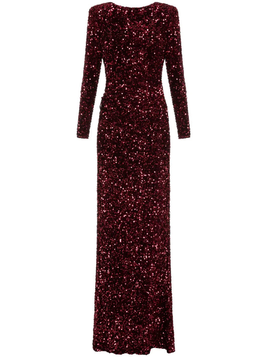 Elisabetta Franchi Sequin Embellished Maxi Dress