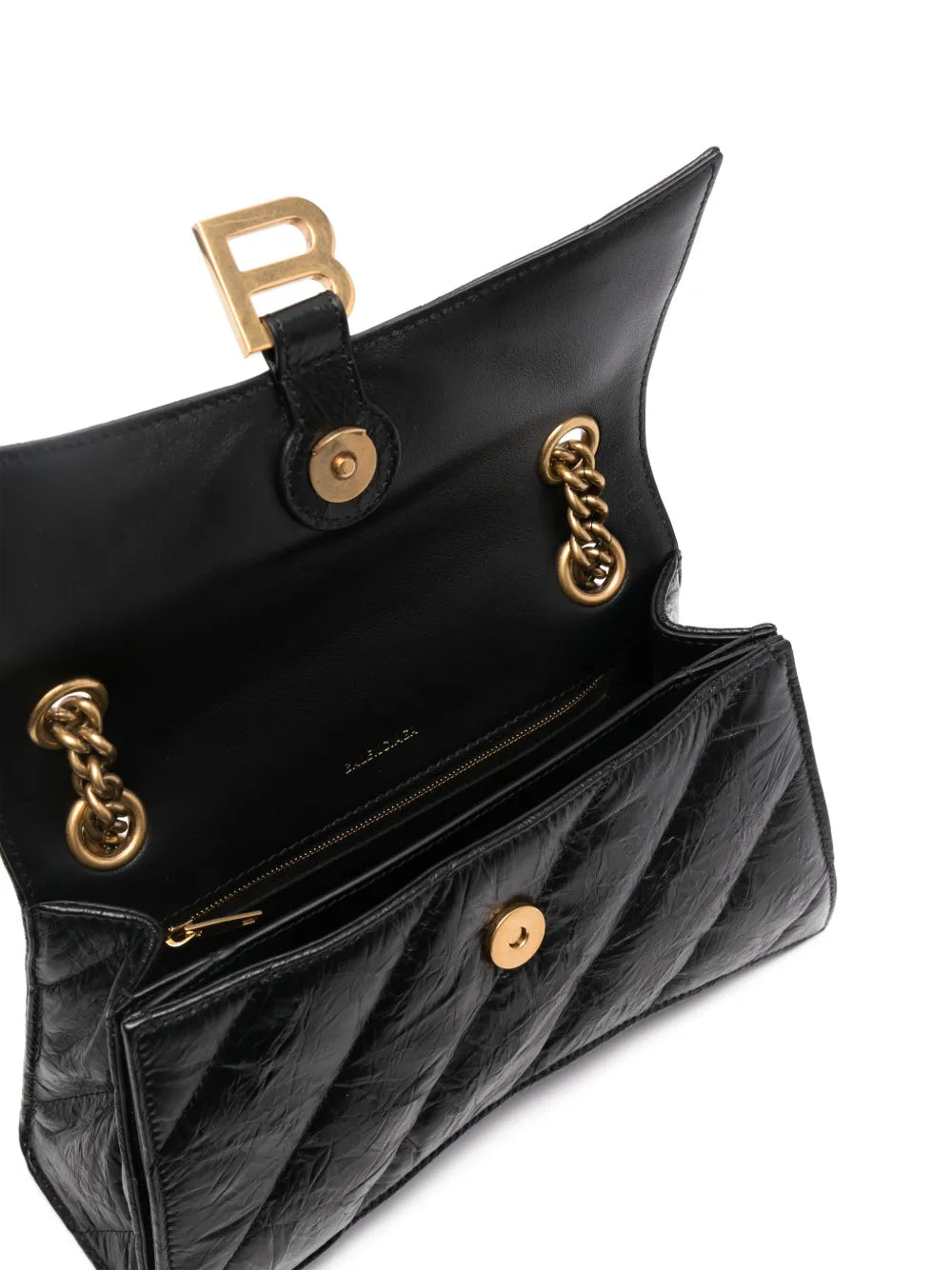 Balenciaga Hourglass Leather Shoulder Bag