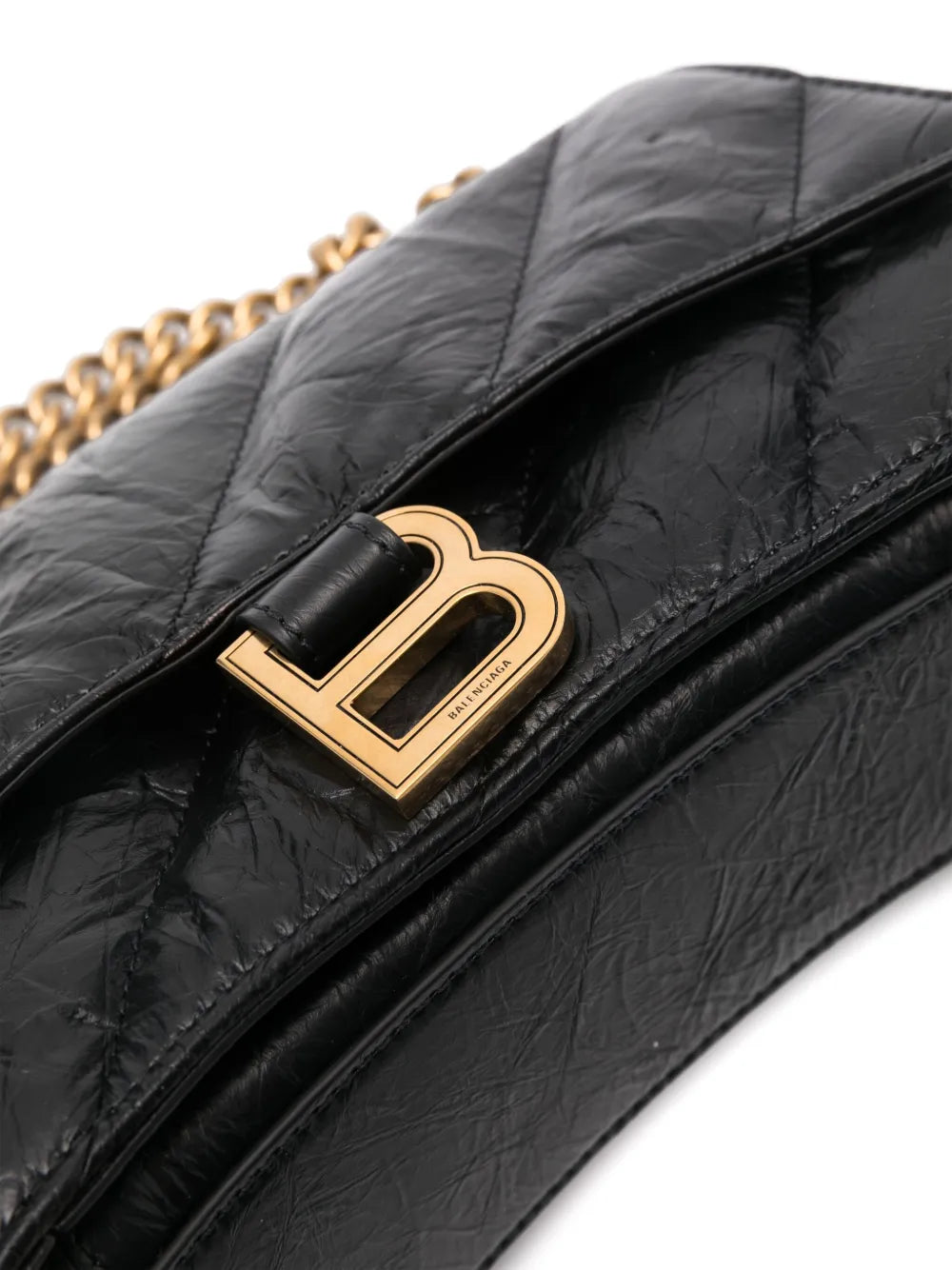 Balenciaga Hourglass Leather Shoulder Bag