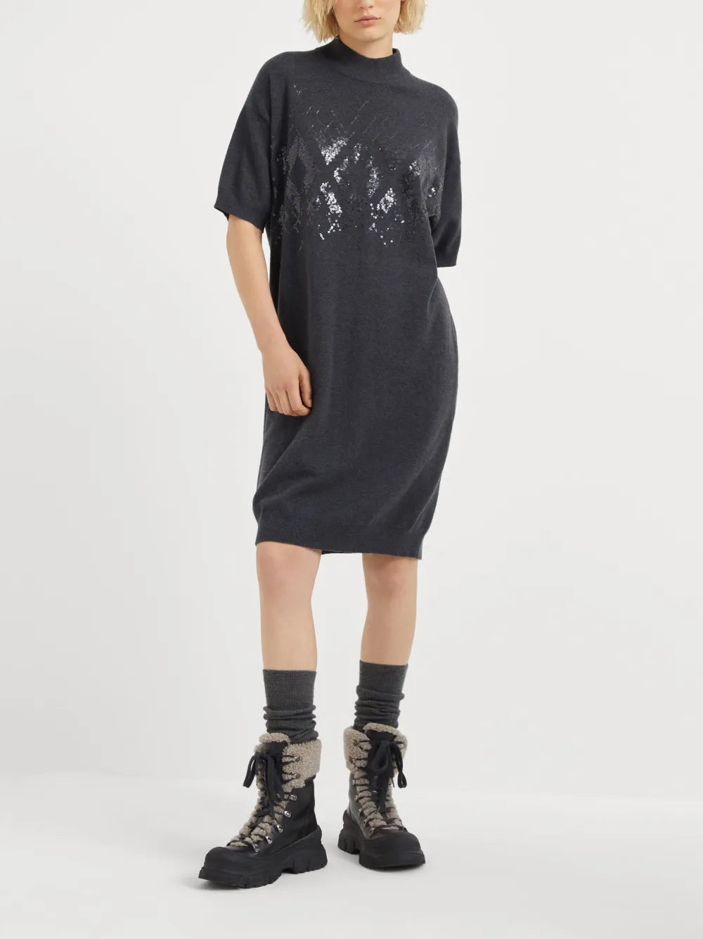 Brunello Cucinelli Sequin Embellished Midi Dress