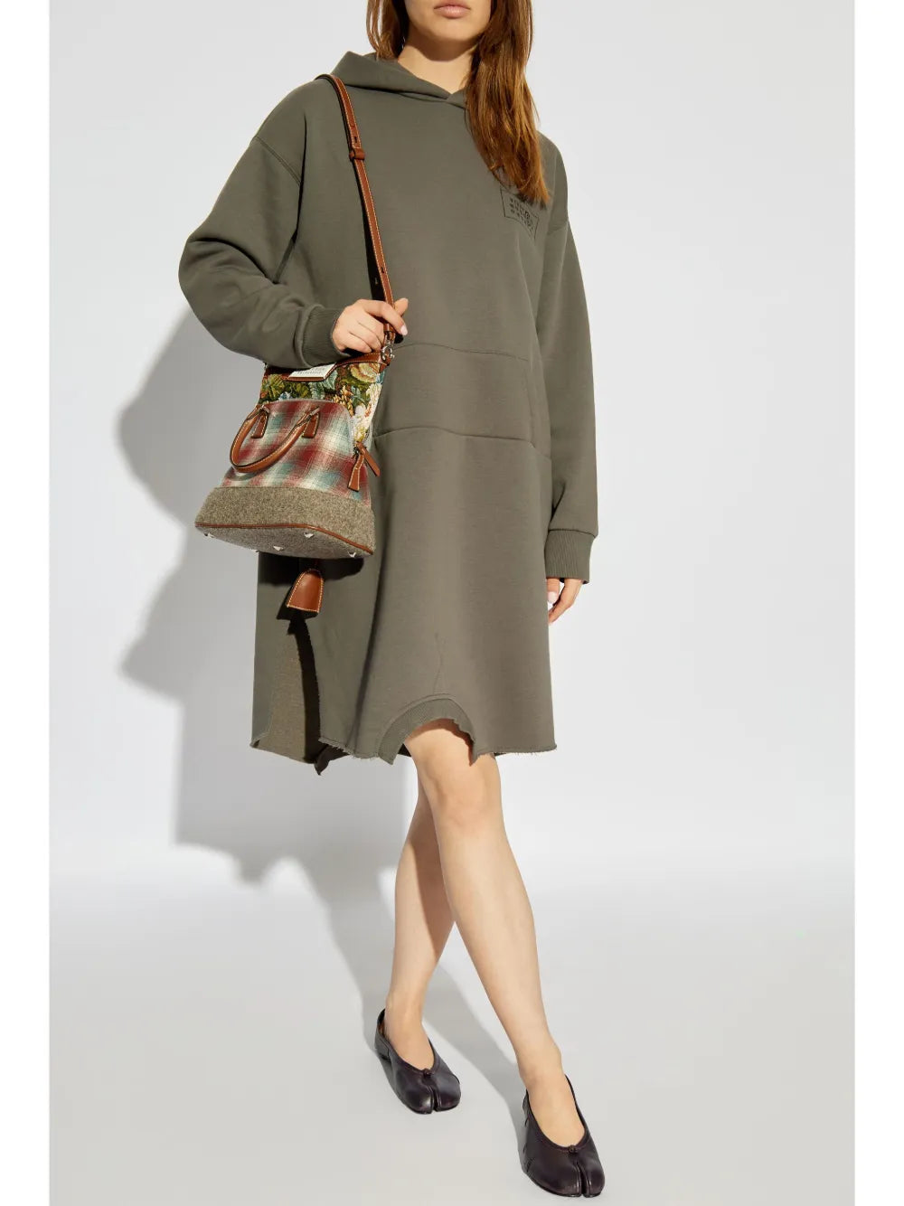 Mm6 Maison Margiela Logo Print Hooded Dress