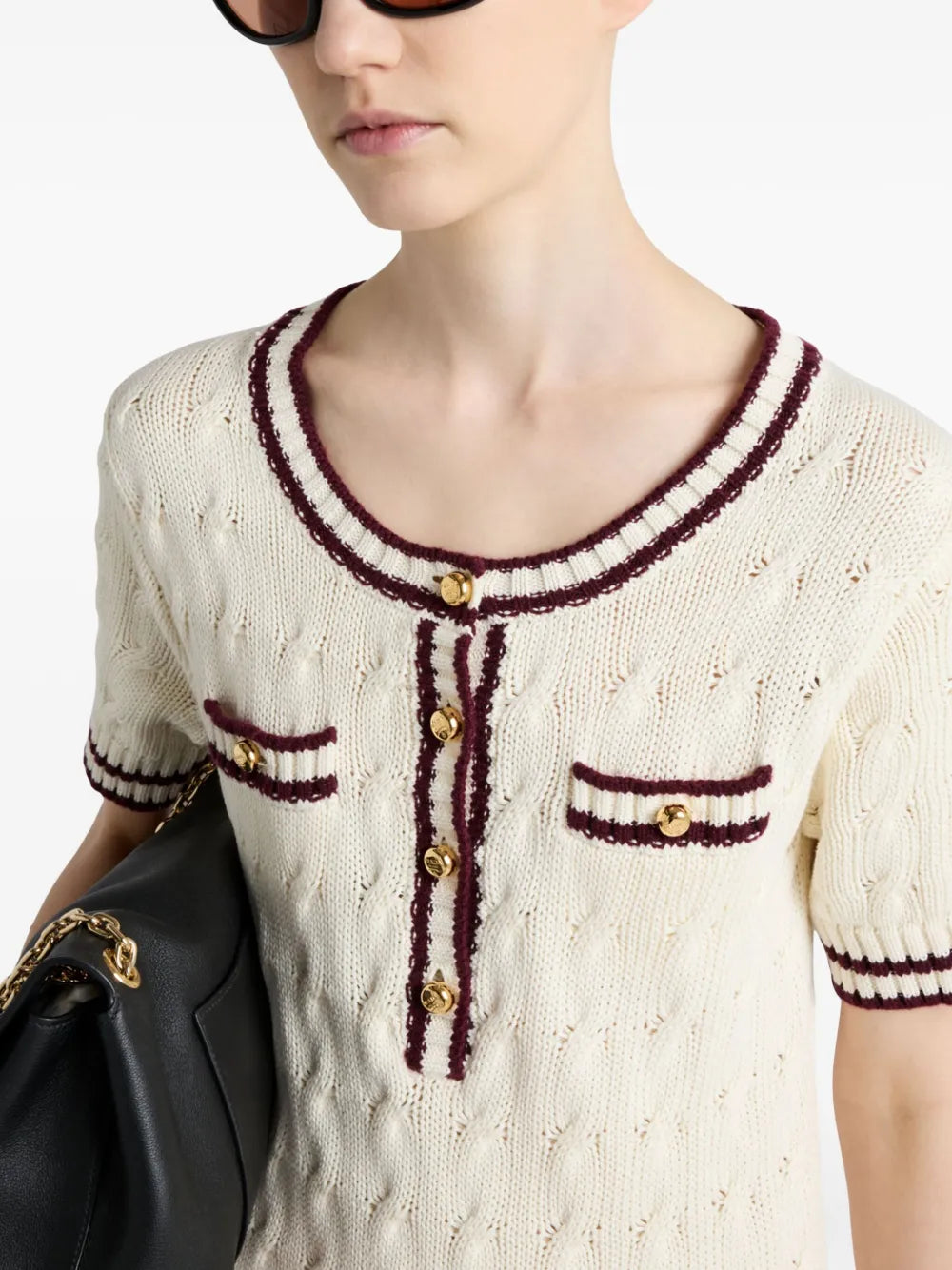 Prada Round Neck Knitted Cotton Mini Dress