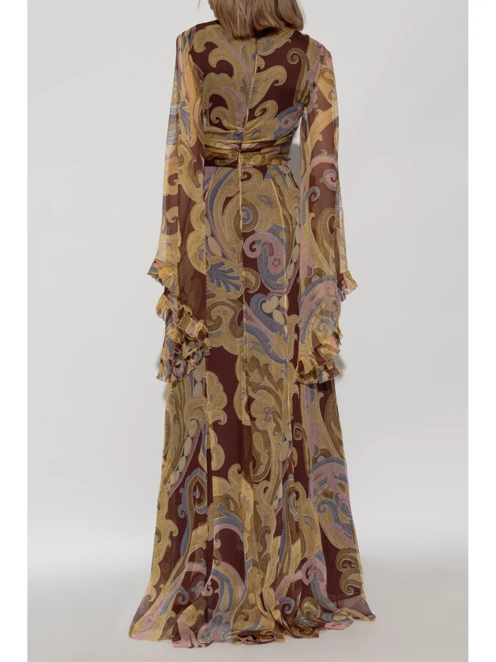 Etro Paisley Print Silk Maxi Dress