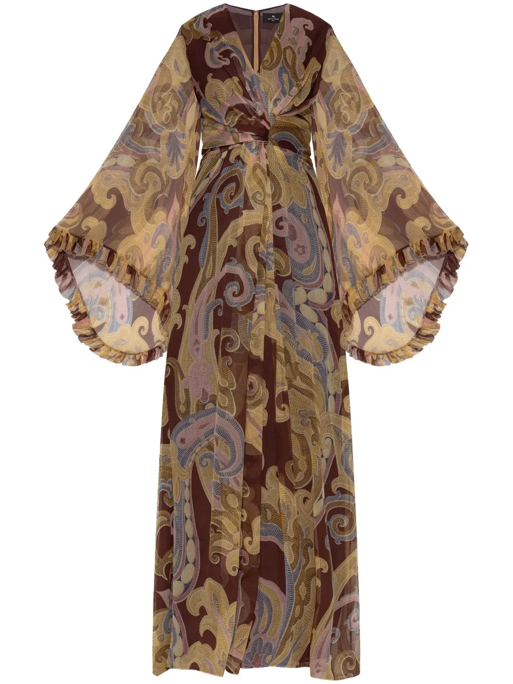 Etro Paisley Print Silk Maxi Dress