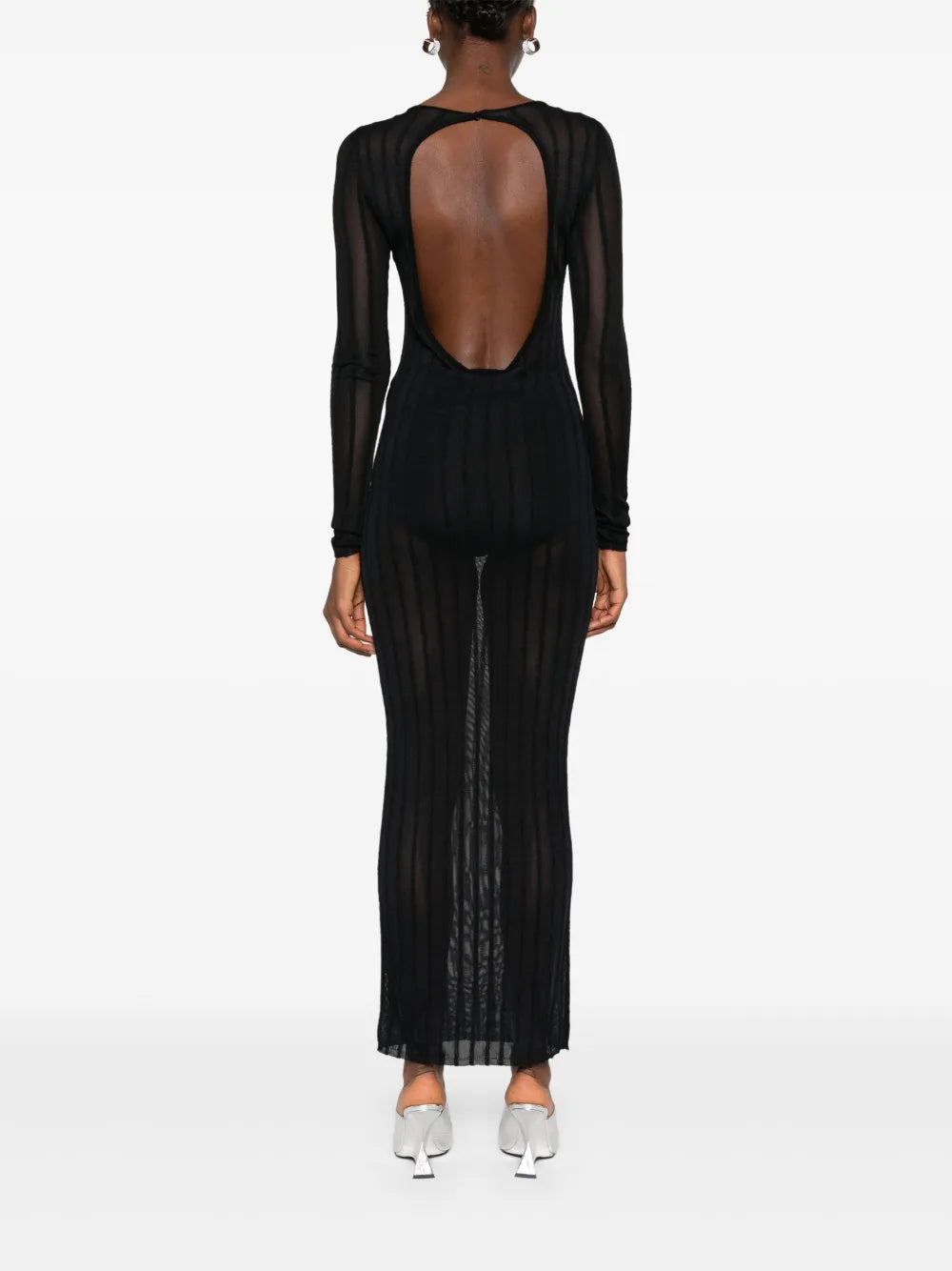 The Attico Logo Embroidered Maxi Dress