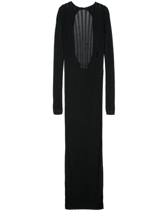 The Attico Logo Embroidered Maxi Dress