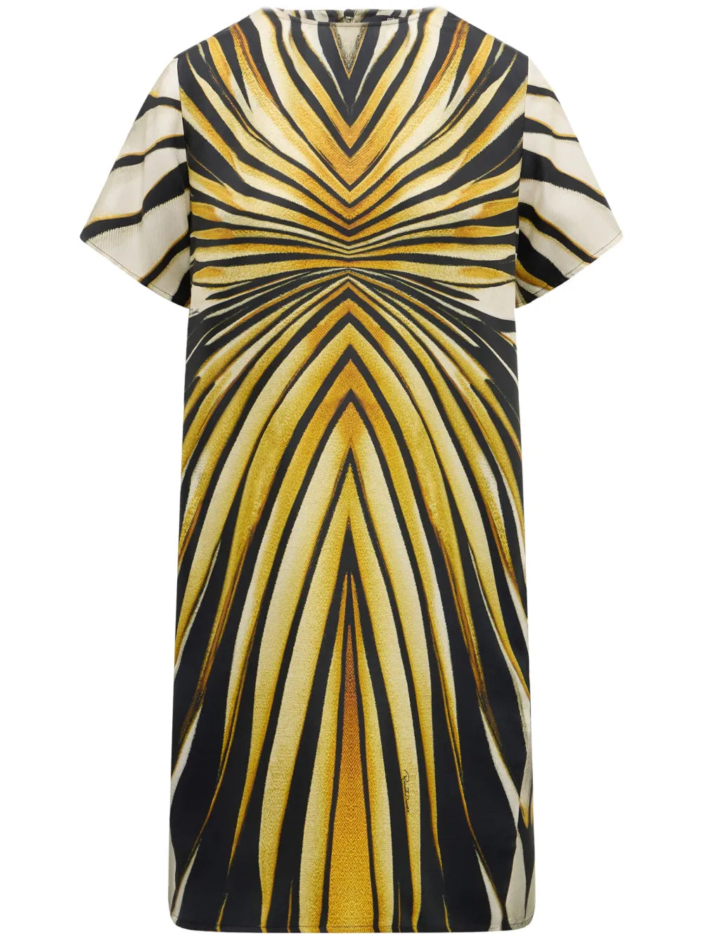 Roberto Cavalli Abstract Print Silk Dress