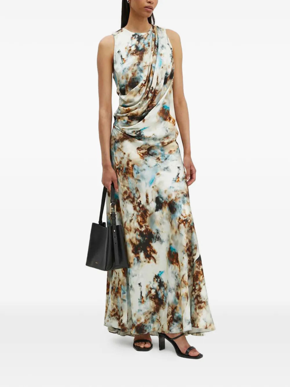 Gestuz Draped Detail Sleeveless Maxi Dress