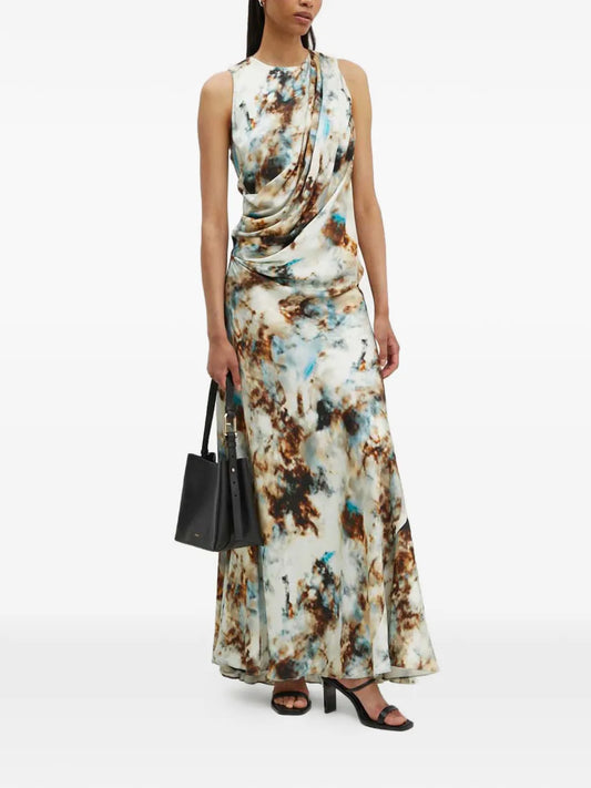 Gestuz Draped Detail Sleeveless Maxi Dress