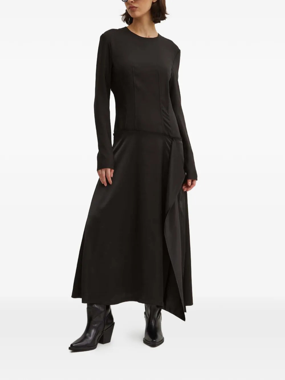 Moschino Jeans Long Sleeve Split Midi Dress