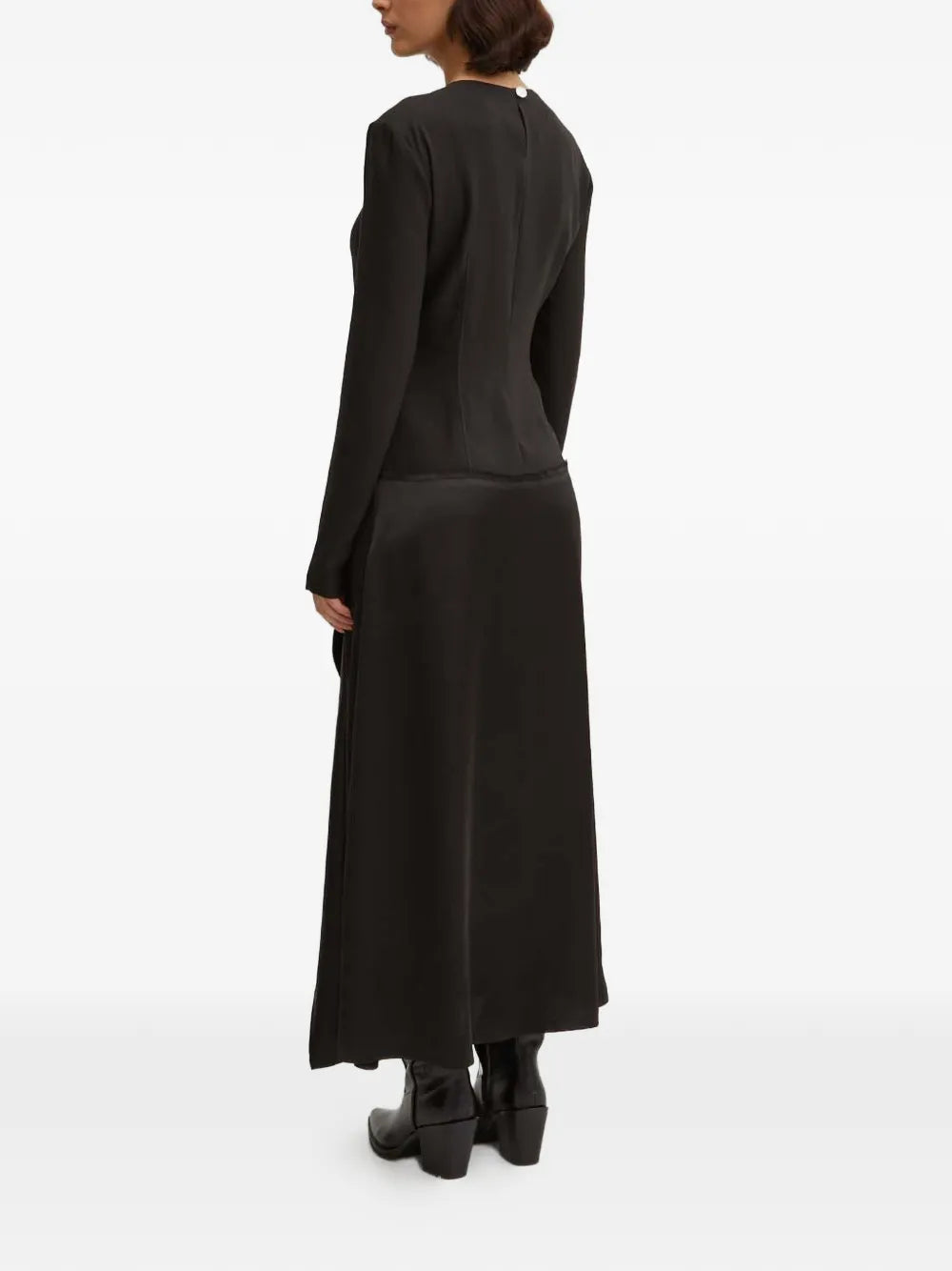 Moschino Jeans Long Sleeve Split Midi Dress