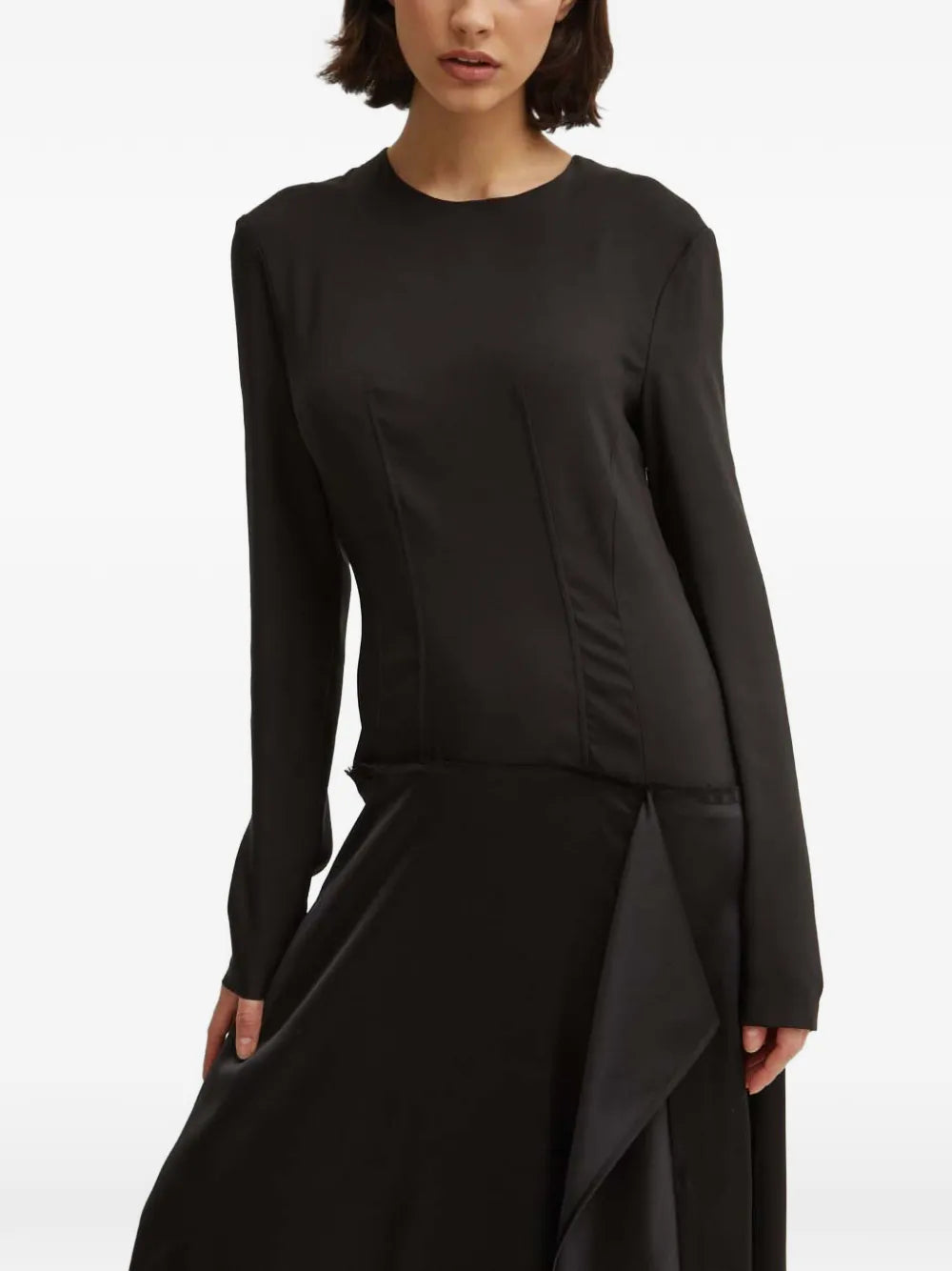 Moschino Jeans Long Sleeve Split Midi Dress