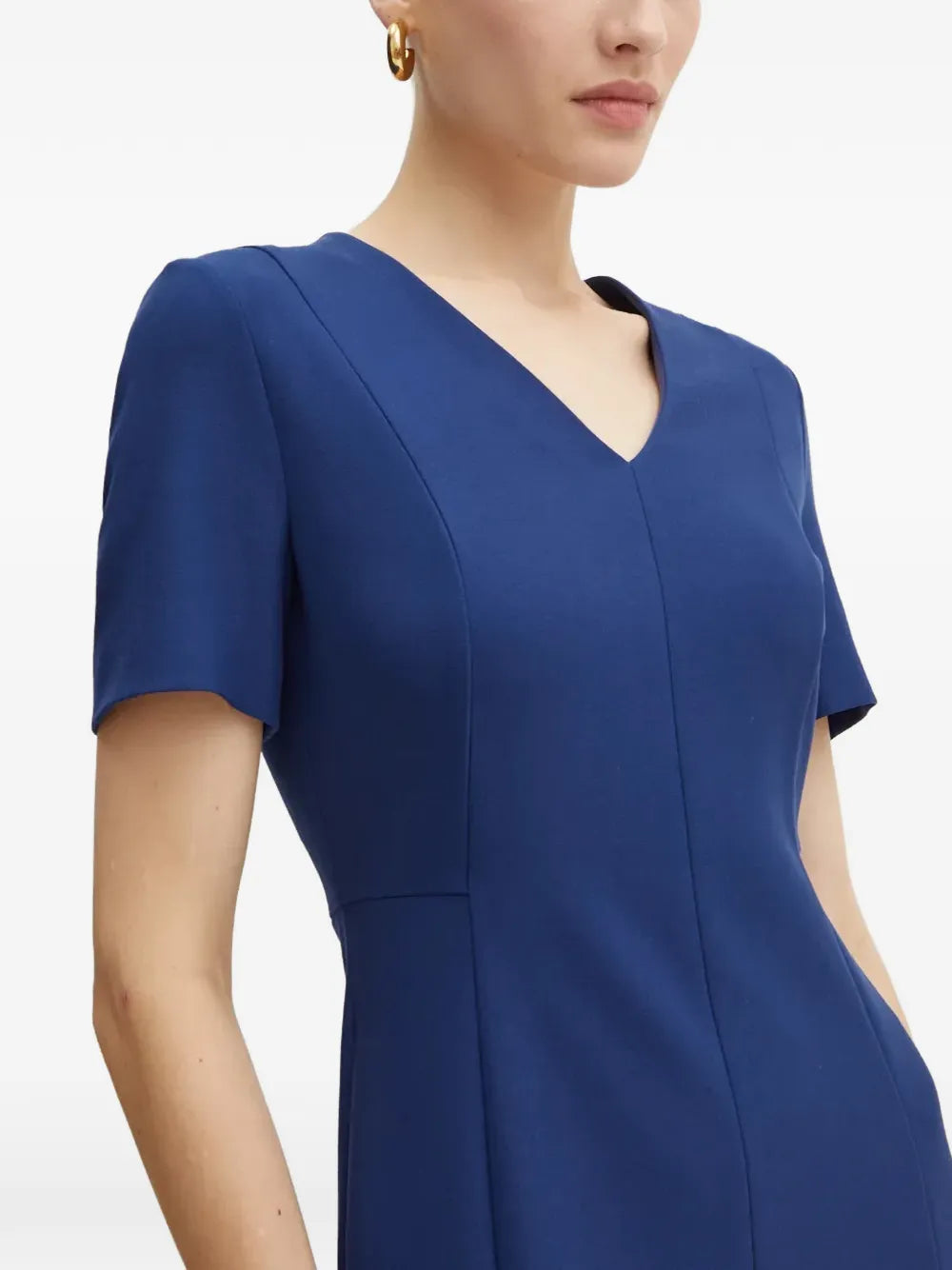 Boss V Neck Zip Mini Dress