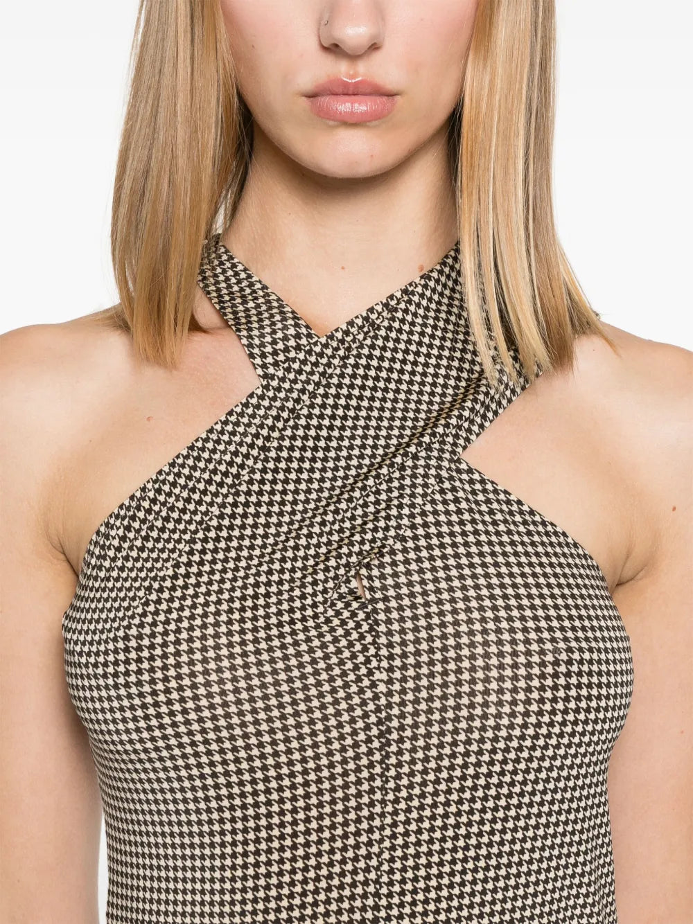 Courreges Criss Cross Jersey Mini Dress