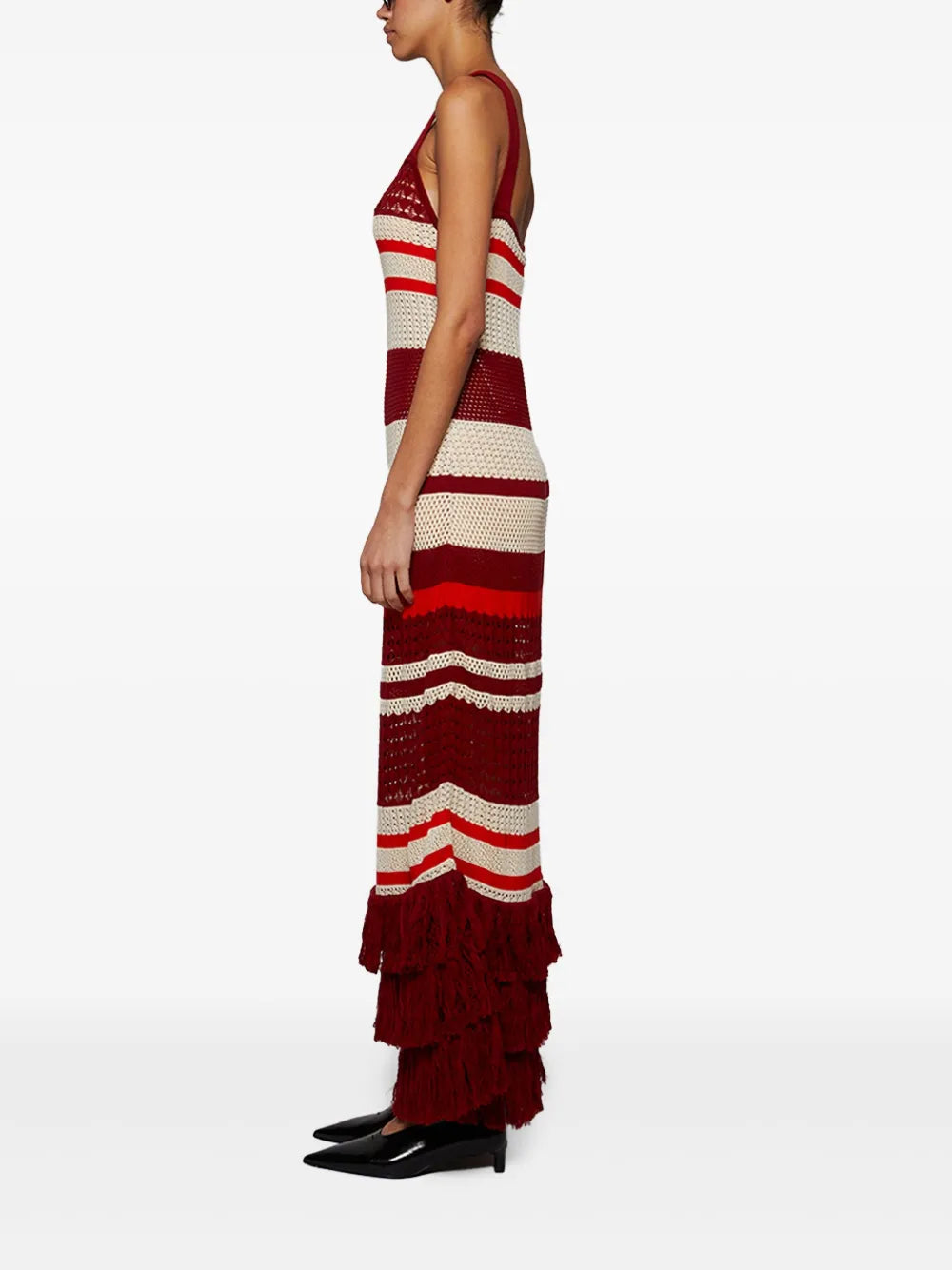 Johanna Ortiz Striped Midi Dress