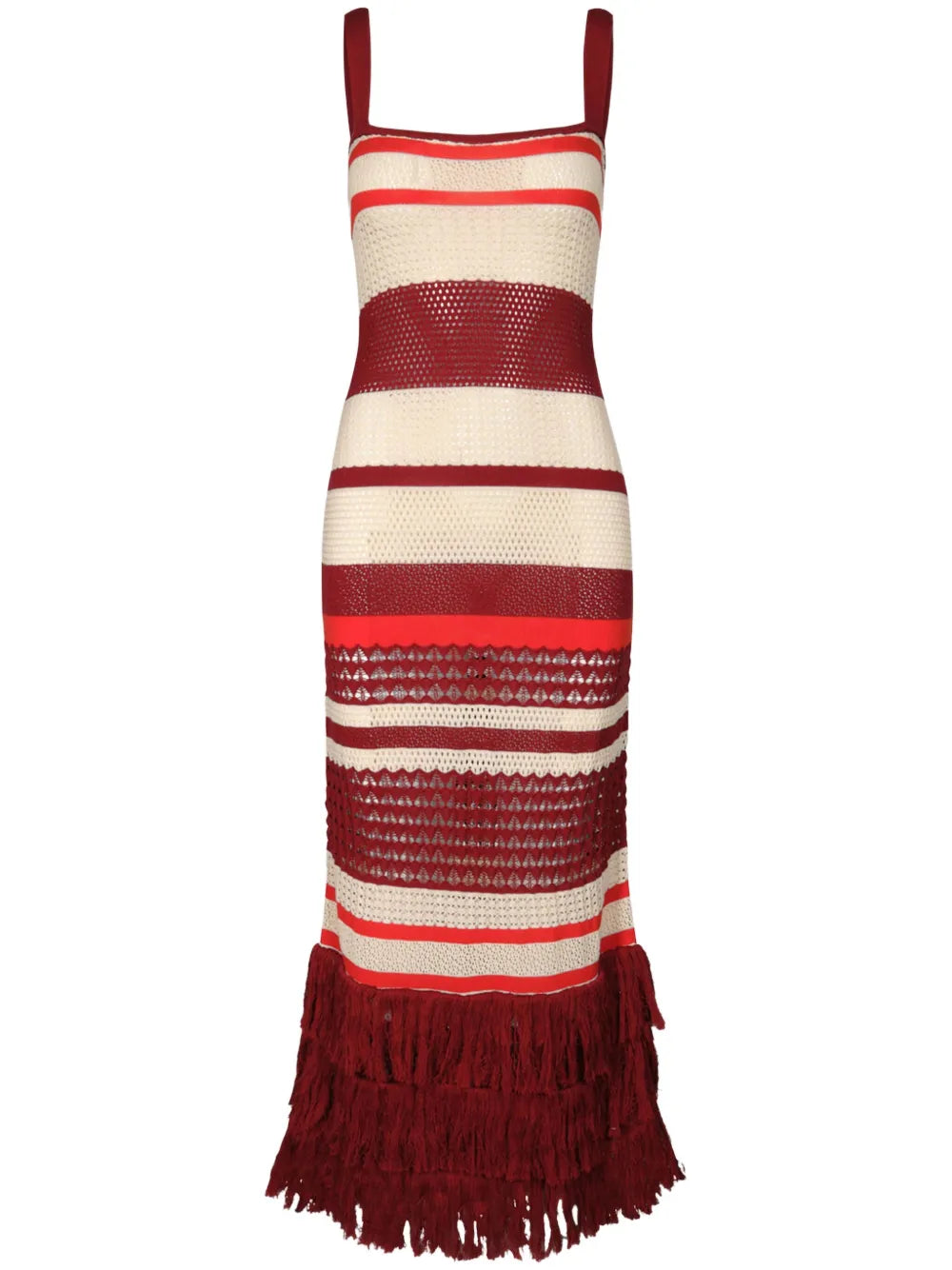 Johanna Ortiz Striped Midi Dress