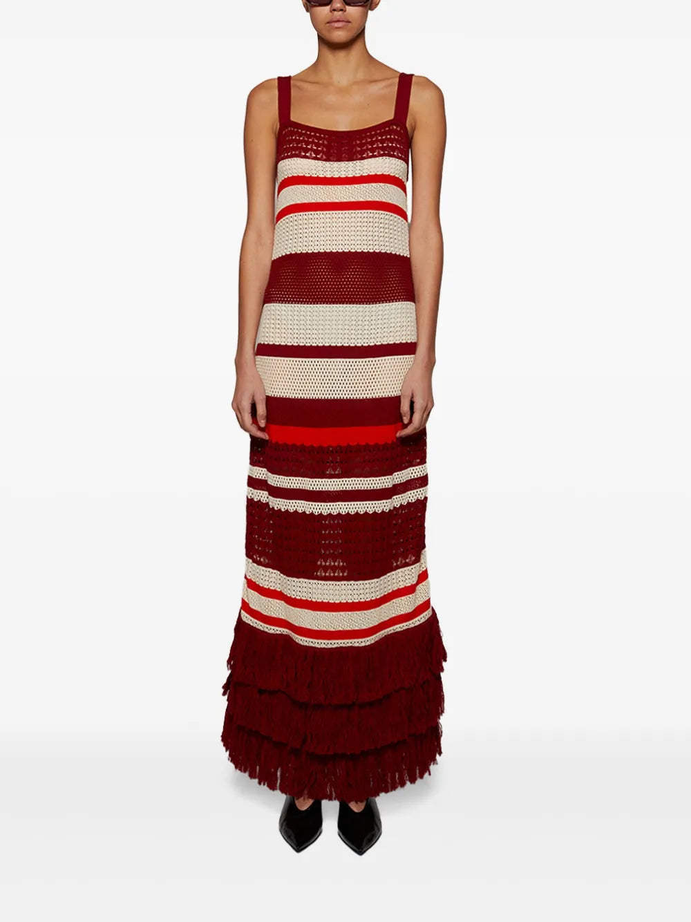 Johanna Ortiz Striped Midi Dress