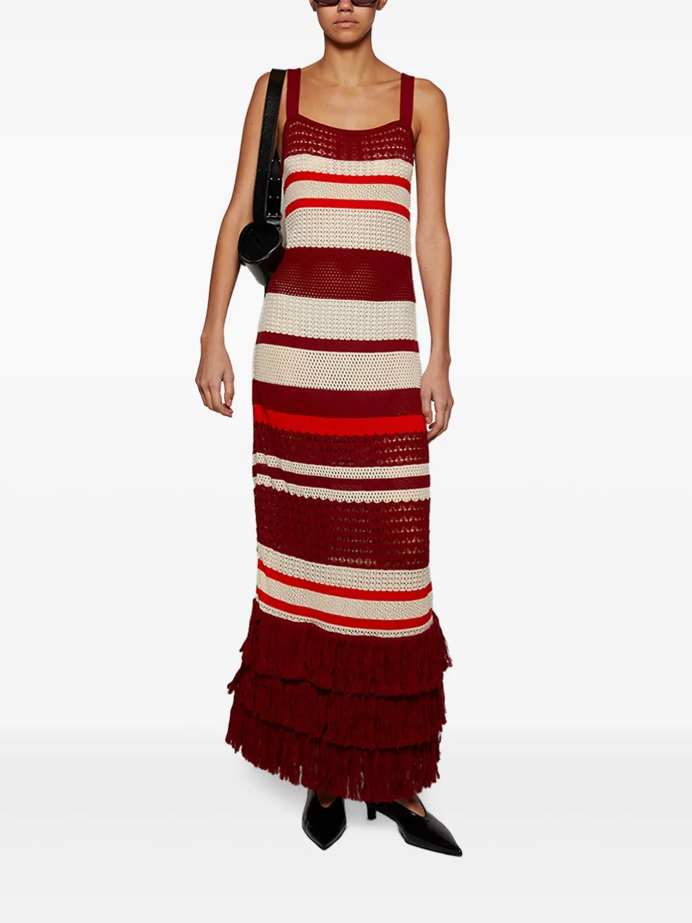 Johanna Ortiz Striped Midi Dress