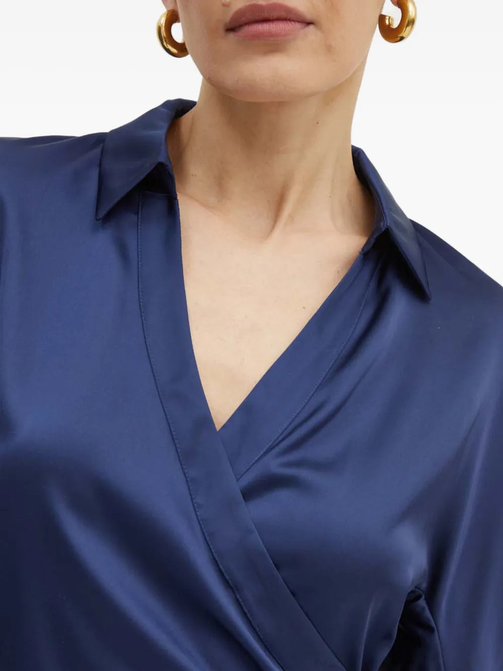 Guess Usa Collared Neckline Mini Wrap Dress
