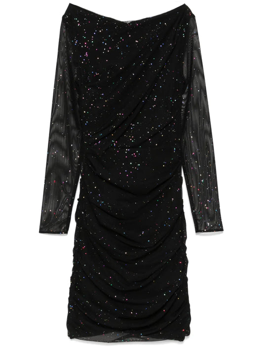 Talbot Runhof Glitter Detailed Mini Dress
