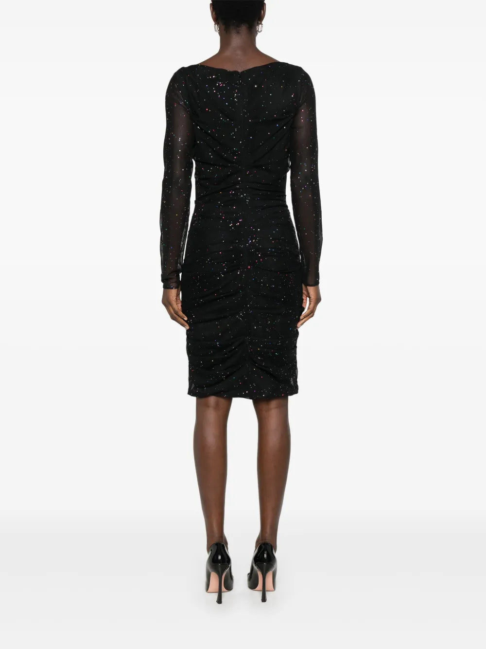 Talbot Runhof Glitter Detailed Mini Dress