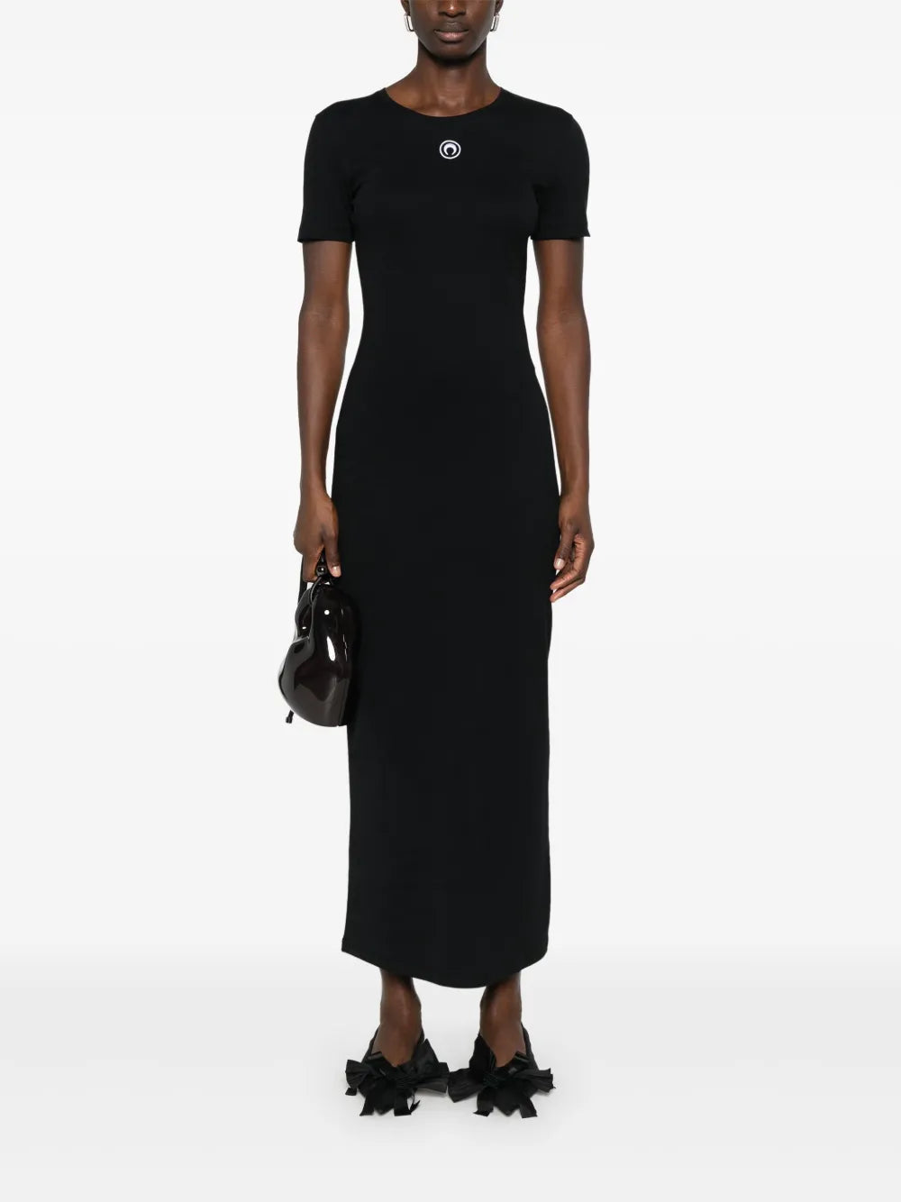 Marine Serre Crescent Moon Embroidery Maxi Dress