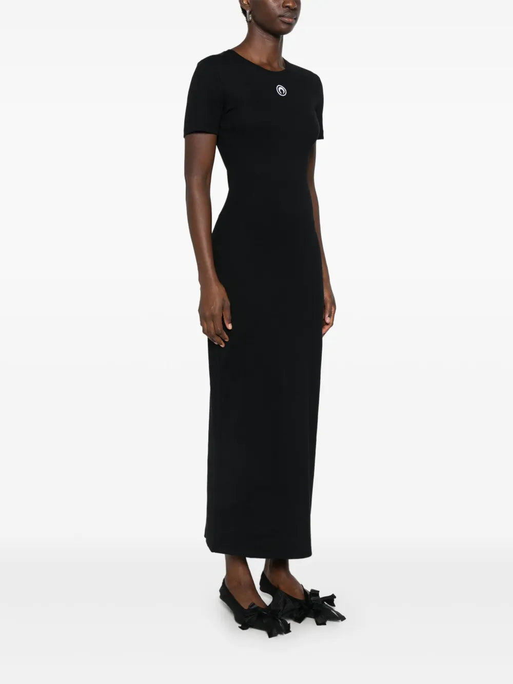 Marine Serre Crescent Moon Embroidery Maxi Dress