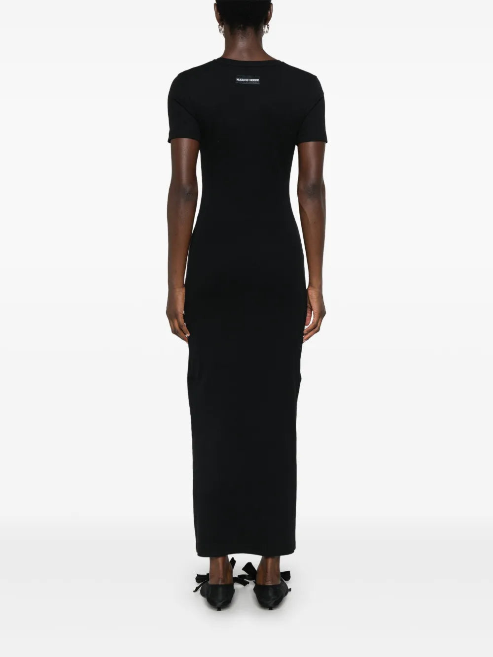 Marine Serre Crescent Moon Embroidery Maxi Dress