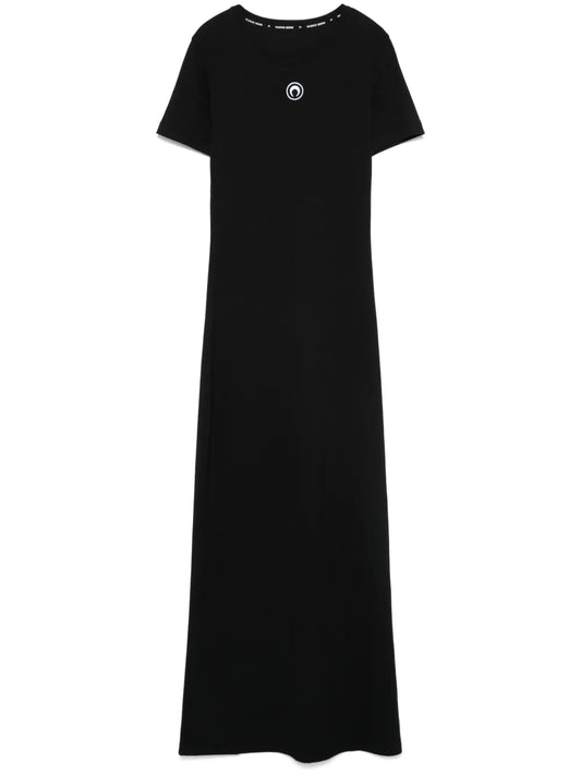 Marine Serre Crescent Moon Embroidery Maxi Dress