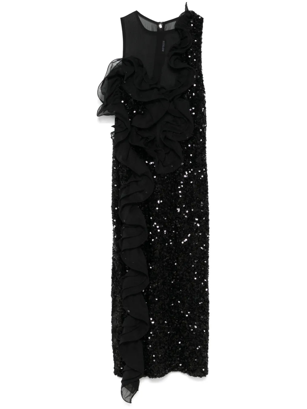 Rotate Birger Christensen Ruffled Detailing Sequinned Midi Dress