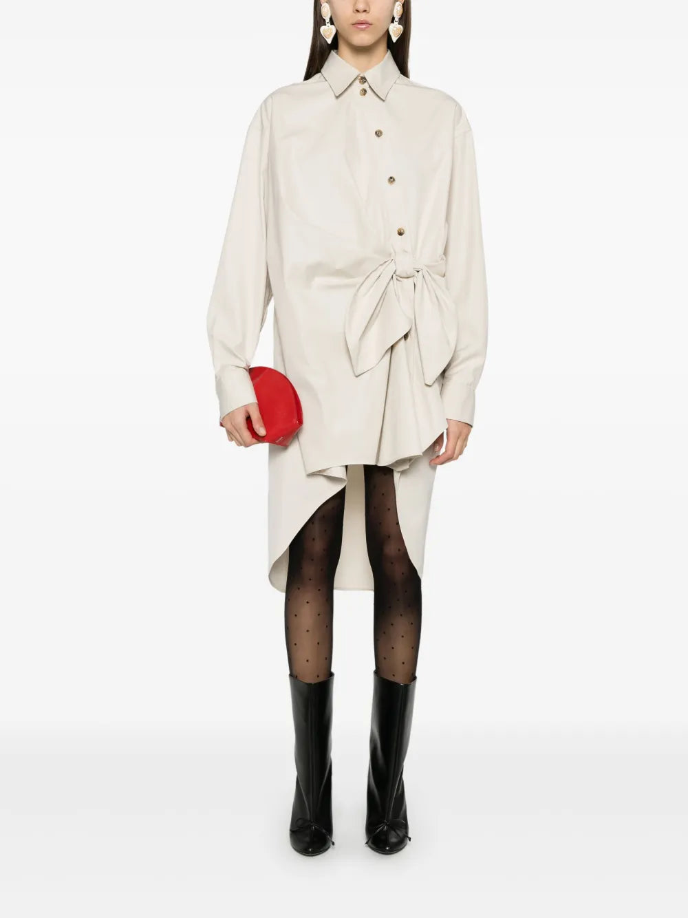 Viktor Rolf Knotted Mini Shirt Dress