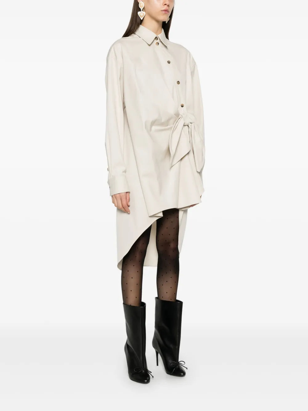 Viktor Rolf Knotted Mini Shirt Dress
