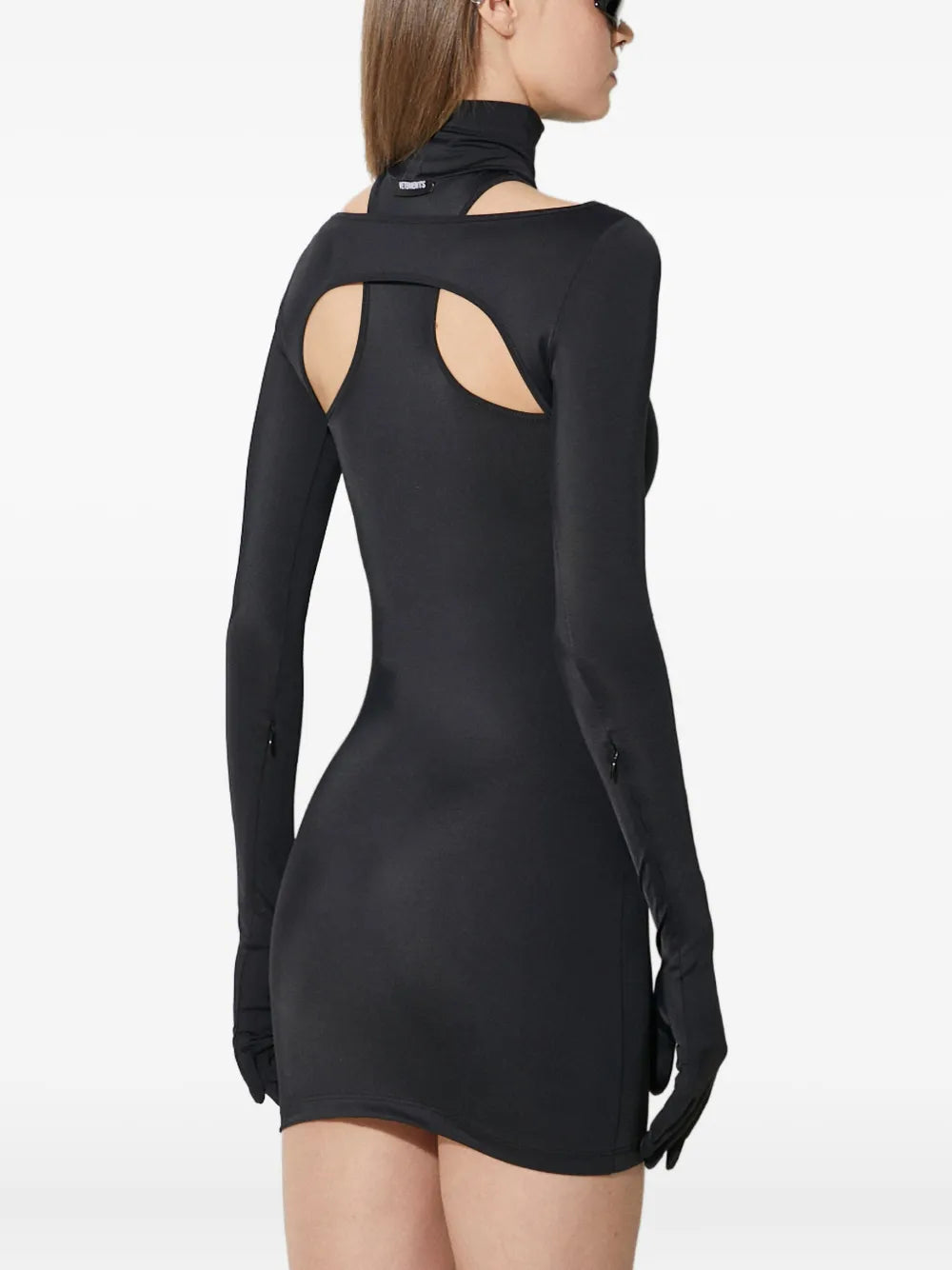Vetements High Neck Cut Out Mini Dress
