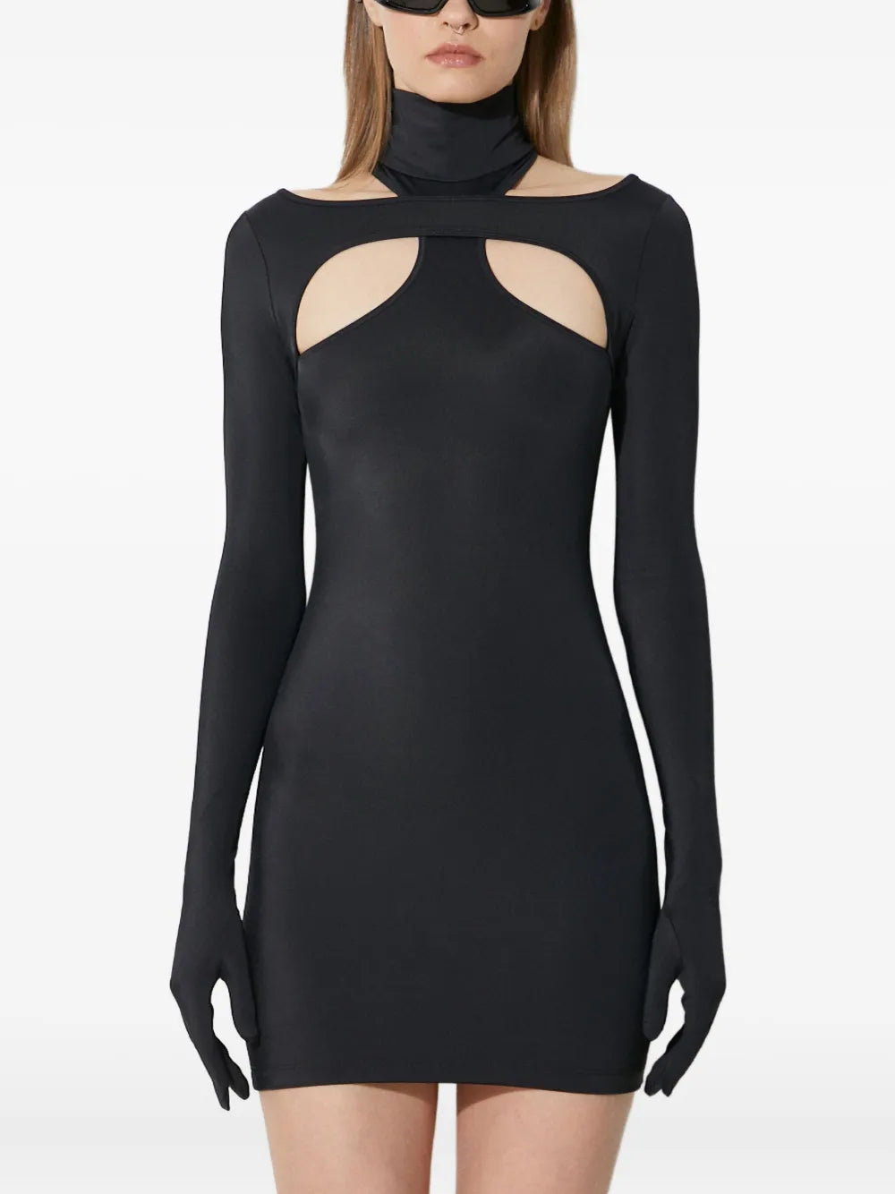 Vetements High Neck Cut Out Mini Dress
