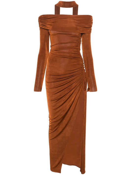 Atu Body Couture Off Shoulder Maxi Dress