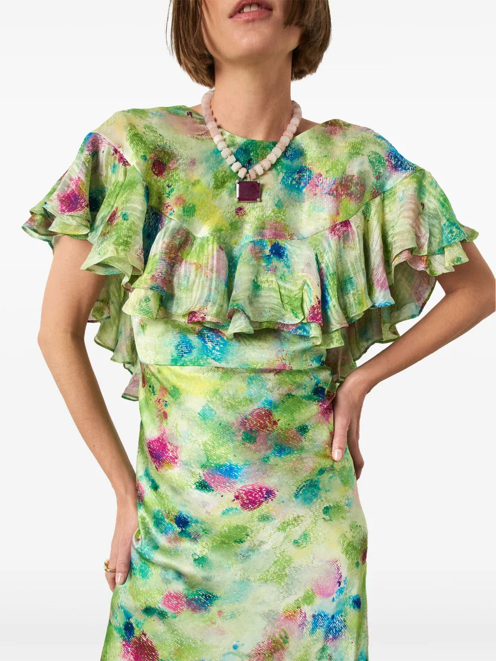 Isolda Peacock Maxi Dress