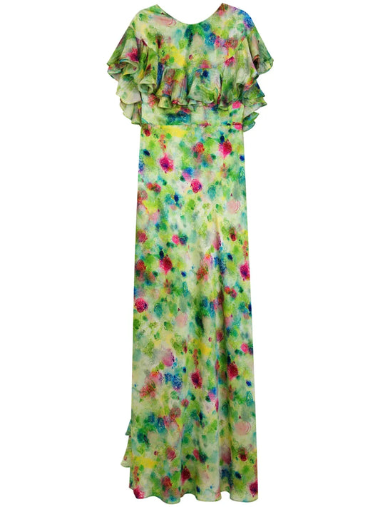 Isolda Peacock Maxi Dress