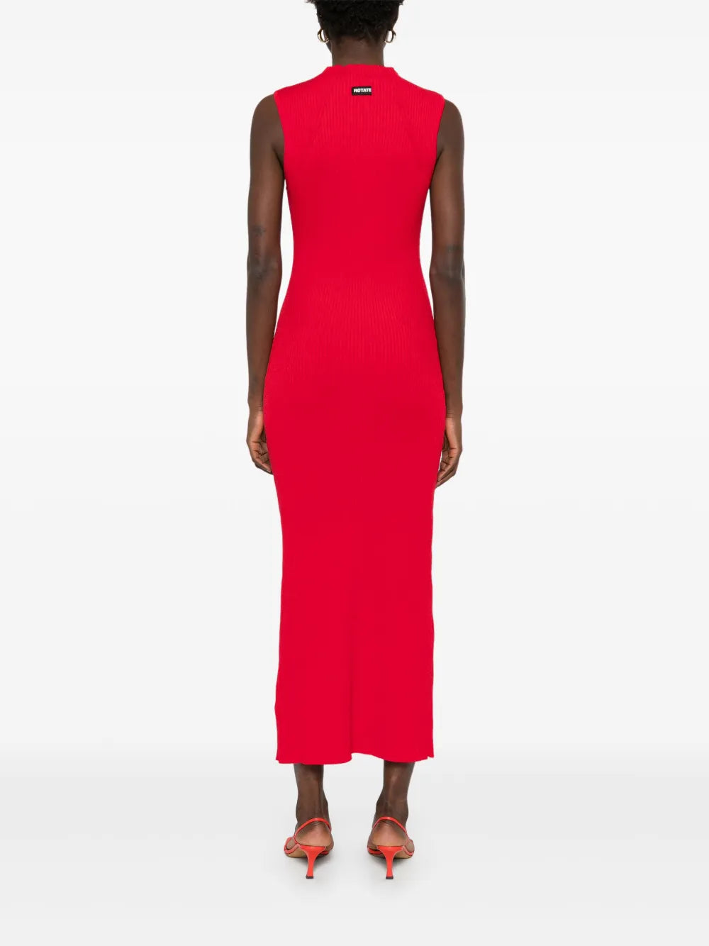 Rotate Birger Christensen Ribbed Knit Midi Dress