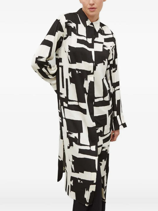 Day Birger Et Mikkelsen Abstract Print Midi Shirt Dress